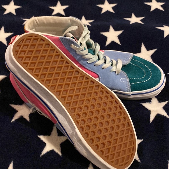 Vans high top multi color sneakers  mens size 5.5 women’s 7 - Picture 4 of 5